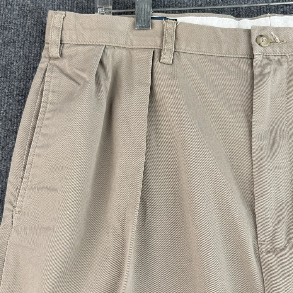 Polo Ralph Lauren Andrew Chino Pants Men's 38x32 Tall Tan Pleated Classic Cotton